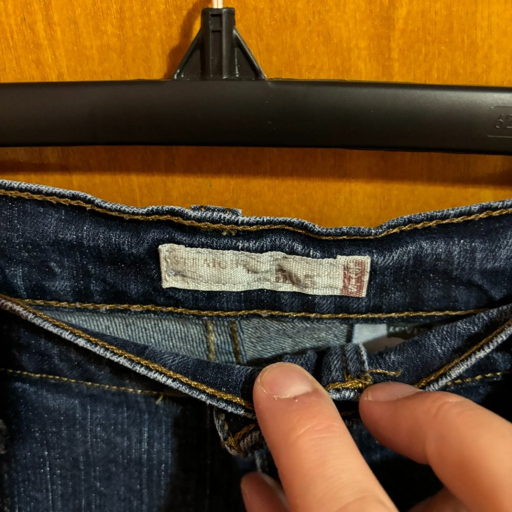 Levi’s 505 Straight Leg Dark Wash‎ Jean Size 12 M - Picture 7 of 12